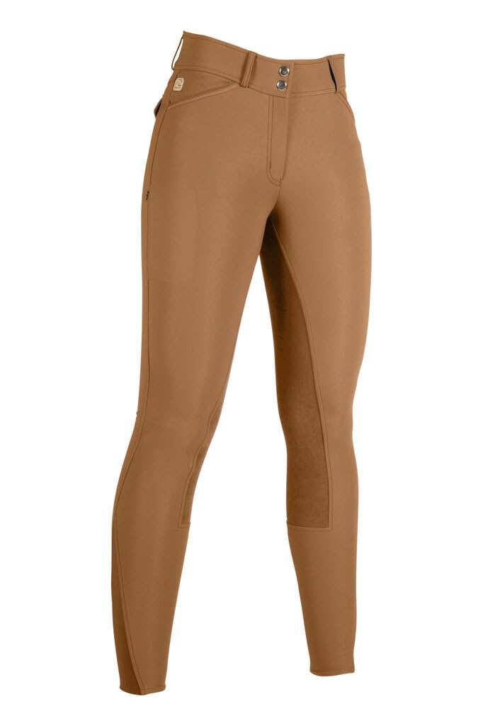 HKM Women's Marrakesh alos Full seat Riding Breeches, Light Brown, 24