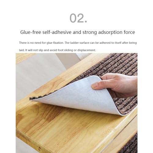 Alfombra antideslizante para escaleras de madera protector lavable interior 6