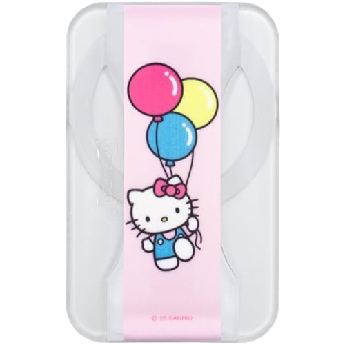 Grip magnétique MagSafe transparent Hello Kitty avec béquille intégrée - 3