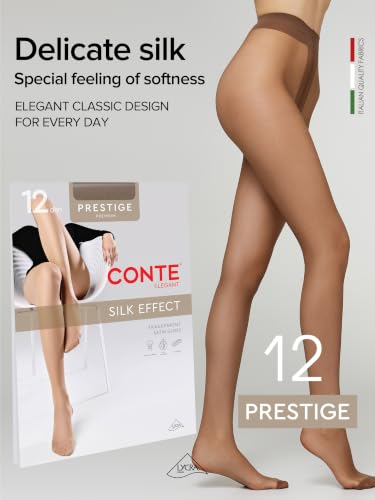 Image of Conte Classic Sheer to Waist Silky Pantyhose Prestige 12 Den