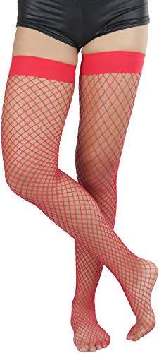 Image of ToBeInStyle Womens Versitile and Stylish Every-day Fishnet Thigh Highs