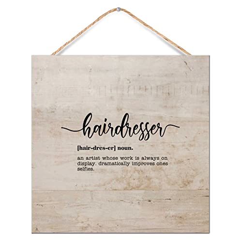 Plaque verticale personnalisée en bois déco cuisine et salon de coiffure
