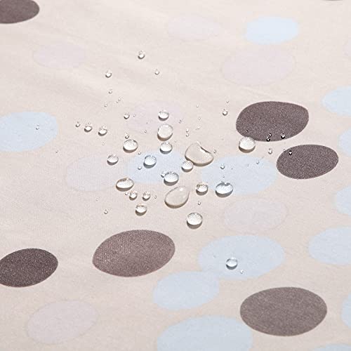 Bestripes Long Fabric Shower Curtain, Sand Khaki Brown Ombre Polka Dot Shower Curtains For Bathroom, Waterproof Bathroom Curtains, 72" W X 78" H #TOP1