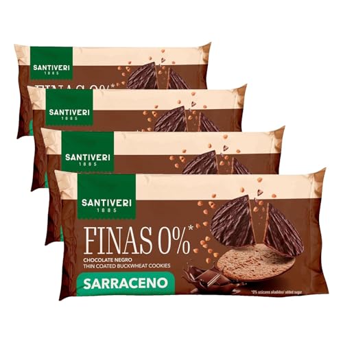 SANTIVERI - GALLETA FINA 0% BAÑADA - SARRACENO (1U) (Paquete de 4)