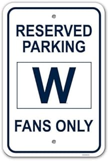 Chicago Baseball Parking Sign 12"x18"