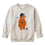 Chicago Game Day Bear Mascot Sweatshirt - Cute Funny Graphic Cozy Pullover (US, Alpha, Large, Regular, Regular, Sand)
