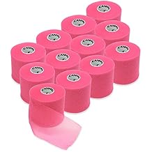 Cannon Sports Pre-Wrap 12-Pack 30 Yards Each Roll 12 Rolls Athletic Tape Wraps Pink