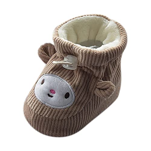 Size 3 Baby Slippers Children Floor Boots Toddler Shoes Cotton Shoes Plus Velvet Thick Warm Soft Soles Cute Shoes Shoes for 1 Year Old Boy