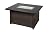 Endless Summer 44" x 32" Rectangular 40,000 BTU Liquid Propane Gas Outdoor Fire Pit Table with White Fire Glass, Center Insert and Cover, Brown/Black