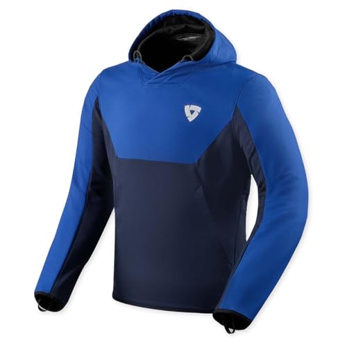 Sweat à capuche moto REV'IT! Andon bleu blouson textile motard 2XL