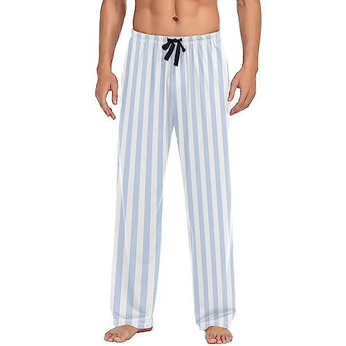 linqin Men's Pajama Pant Striped Black White Comfy Soft Lounge Sleep Pants Pajama Bottoms