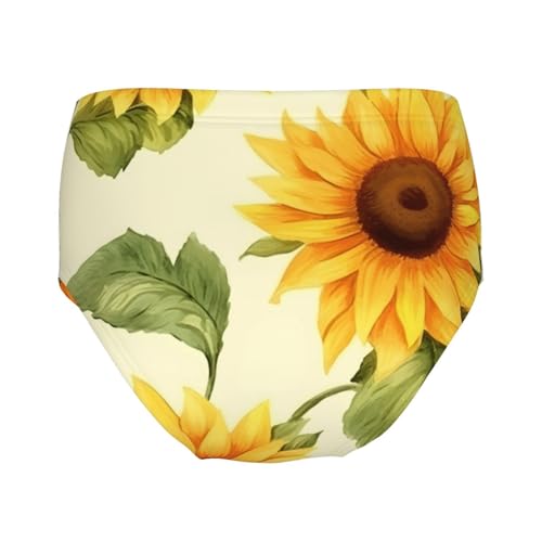 Sunflower Pattern Girls' Underwear Soft Cotton Little Girls Panties Comfort Briefs2