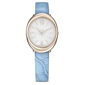 Swarovski Imber Swiss Made Oval Watch - Blue Leather Strap (5717539)