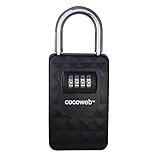 Cocoweb HKPV-S | Heavy duty combination storage lock box - Hanging Shackle, Black