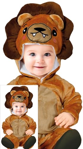 FIESTAS GUIRCA Disfraz de León para Bebé   Mono de León para Bebé   Disfraz para Niños Pequeños   Bebés de 12 a 18 Meses