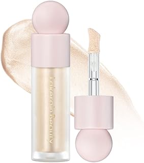 Liquid Highlighter - Luminous Finish Light Liquid Luminizer Makeup Enhanced with Pearl Particles & Botanical Blend, Weightless Dewy Glow for Radiant Skin, Vegan, Cruelty-Free (#01 Moonlight)