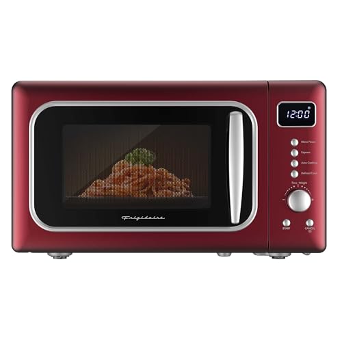 Image of FRIGIDAIRE EMW788RETRO 0.7 cu. ft. Retro Microwave, Red-Silver