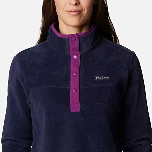 Image of Columbia Womens Benton Springs Half Snap II Pull Over Fleece Jacket, Dark Stone /Canoe /Vintage Blue, 3X