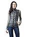 XPOSURZONE Women Packable Lightweight Down Vest Outdoor Puffer Vest Charcoal Melange Large