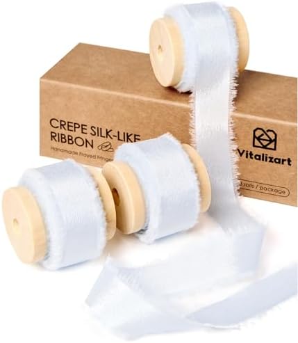 Vitalizart Light Blue Silky Satin Ribbon 5/8