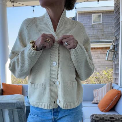 Image of Women American Flag Cardigan Sweaters Y2k Long Sleeve Open Front Button Down Cardigans USA Flag Knitwear