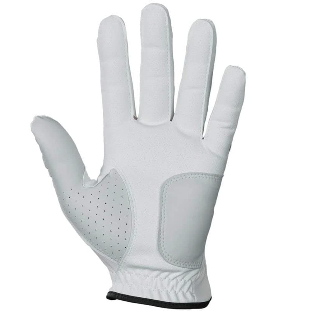 TaylorMade Stratus White/Black Golf Glove, Large, Left Hand