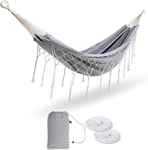 Backyard Hammock with Tassels,Garden Double Hammocks with Portable Carry,Bag Deluxe ...