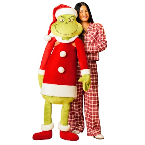 Image of Franco Dr. Seuss The Grinch Holiday & Christmas Bedding Super Soft Life Size Plush 60 Inch Large Oversized Cuddle Pillow Buddy,(Officially Licensed Product) Collectibles