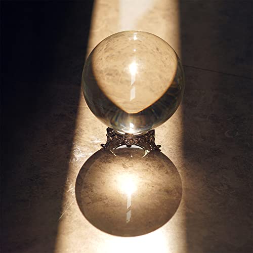 HDCRYSTALGIFTS 60mm 3D Clear Crystal Ball Figurine Gifts for Women Men Glass Transparent Crystal Ball with Stand Paperweights Glass Sphere Ball Ornaments Decor Gifts for Lovers - Image 3