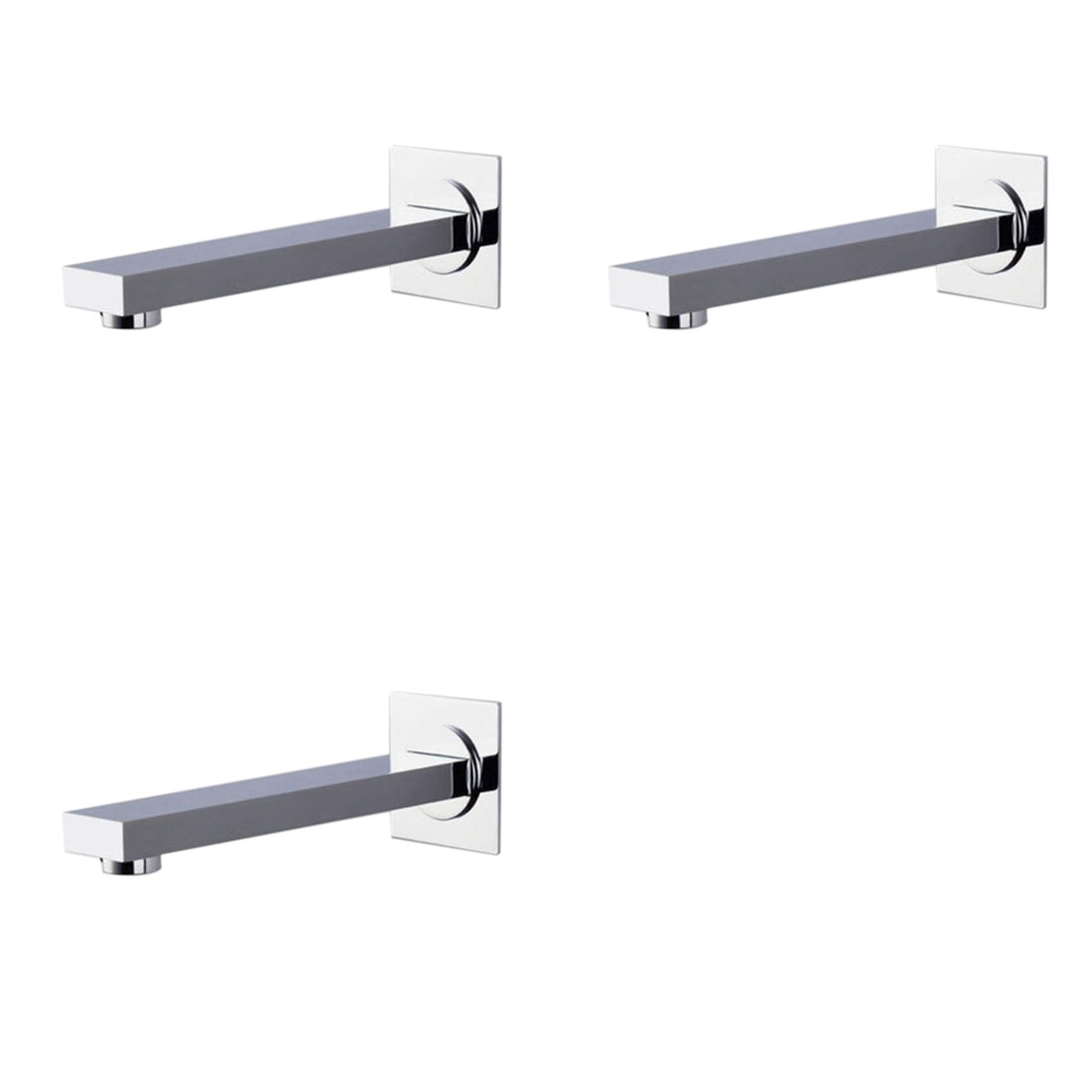 Ctrlzs 3X Brass Wall Mounted Bathroom Tub Spout Square Tub Spout Faucet Spout