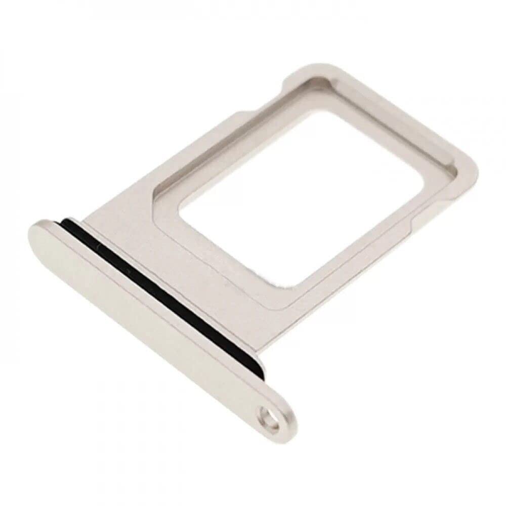 Vassoio della Scheda SIM di Ricambio per iPhone 13 Bianco (Luce Stellare) - con Guarnizione installata + Strumento di Estrazione
