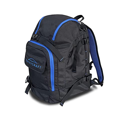 Savvycraft Ski Boot Bag, 50L Ski Backpack for Ski and Snowboard Boots, Helmets, Gloves, and Accessories, Lightweight Durable Convenient, Blue