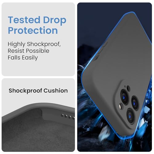 Image of FireNova Designed for iPhone 13 Pro Max Case, Silicone [Camera Protection] Phone Case, Soft Anti-Scratch Microfiber Lining Inside, 6.7 inch, Space Gray