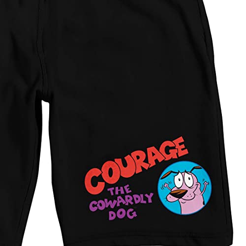 The Courage The Cowardly Dog Animated Series Men's Black Sleep Pajama Shorts2