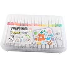CHICIRIS Acrylic Pens, Acrylic Paint Markers, EcoFriendly Round Pipes WaterBased, Strong Coverage for Metal 48 Colors