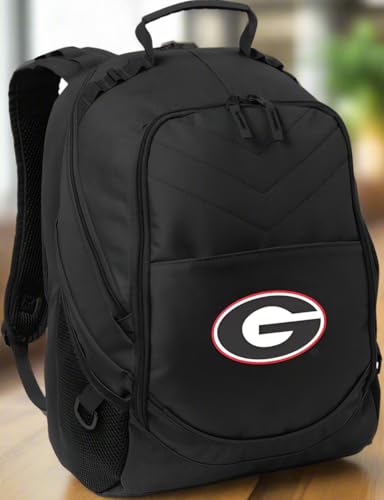 Image of Broad Bay Georgia Bulldogs Backpack | Official University of Georgia Logo, Padded Laptop Computer Section, Premium 600 Denier Nylon Fabric