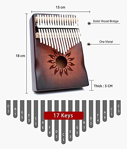 Hearda Kalimba 17 clés Instrument de Musique, Portable Pouce Piano Africain Marimba Kalimba Cadeau Kit avec Accordeur… - Les Beatles, Paul McCartney, John Lennon, RIngo Starr, George Harrison Hearda Kalimba 17 clés Instrument de Musique, Portable Pouce Piano Africain Marimba Kalimba Cadeau Kit avec Accordeur… – Image 8