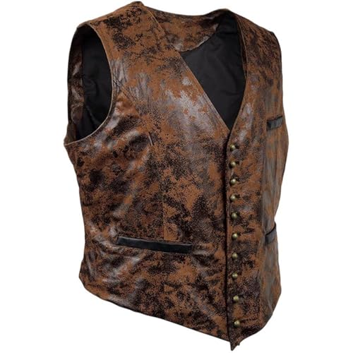 Chaleco de un solo pecho vintage entallado masculino con cuello V