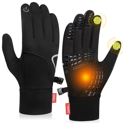 Handschuhe Herren Damen, Warme Fahrradhandschuhe [Touchscreen & Winddicht...