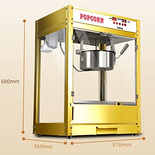 BLLXMX Popcornmaschine Popcorn Maker, 300 W Mischer Kurze Aufwärmzeit Edelstahltopf Teflon-Antihaftbeschichtung… – Bild 3