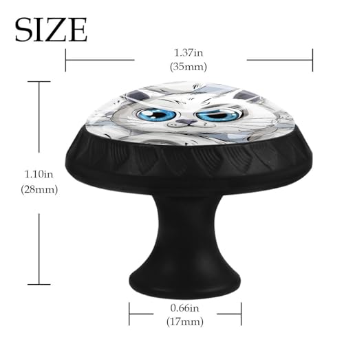 Boutons ronds placard pour relooker une commode motif chat