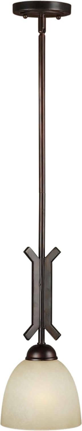 Forte Lighting 2354-01-32 Pendant with Umber Mist Glass Shades, Antique Bronze
