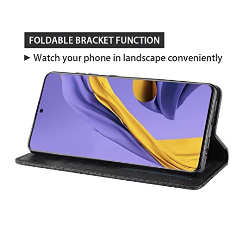 JIAFEI Case for Oppo A57 4G / Oppo A57s, Premium PU + TPU Retro Style Wallet Cover with Stand/Card Slot Features - Image 4