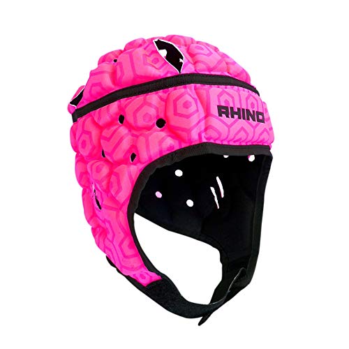 Rhino Pro Rugby Headguard, Hot Pink, Medium Youth