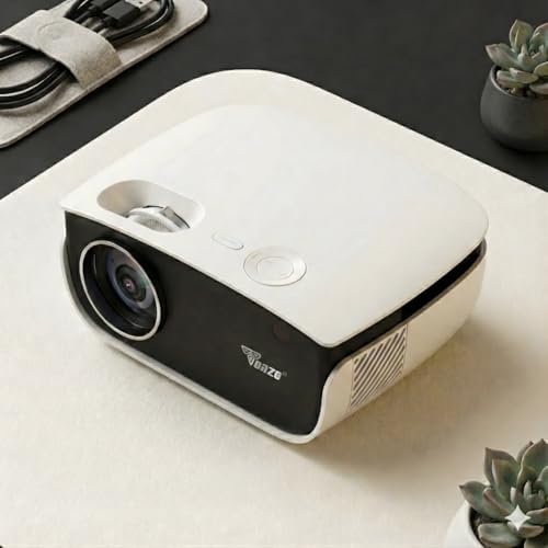Image of TONZO LS-215 HD Projector | 720p Native, 1080p Supported | 4000 Lumens | 150 inch Display | Wi-Fi, USB, HDMI | Home, Office, School Theater Use | Keystone Adjustment