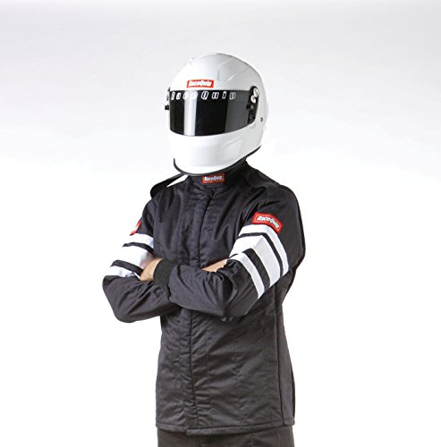 Racequip Racing Driver Fire Suit Jacket Multi Layer Sfi 3.2A/ 5 Black Large 121005 #TOP1