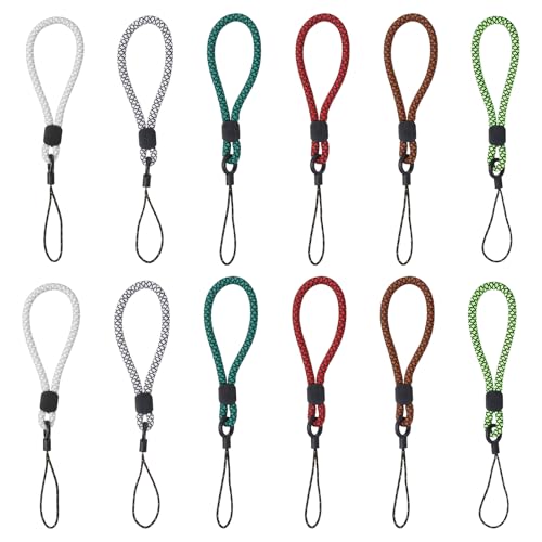 PATIKIL 12Pcs Phone Lanyards Finger Strap Portable Short Strap 7 Colors