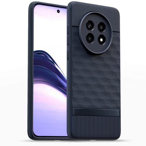 Image of Pikkme Back Cover for Realme 13 Pro / 13 Pro Plus 5G Camera Protection 3D Hexa Cube Design Silicone Protective Bumper Case (Blue)