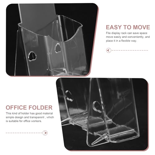 Porte-brochures en acrylique A4 rigide transparent présentoir stable de comptoir