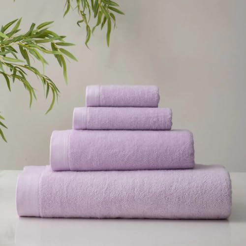 Image of Spread Spain Bamboo Towels for Bath, Towels for Bath Large Size, Bamboo Bath Towel High Absorbent & Soft, 360 GSM, 4pc Set Bath Towel for Men /Women